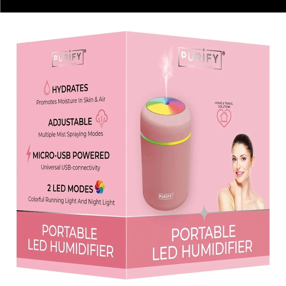 Pink Purify Humidifier with LED Light - Picture 6 of 9